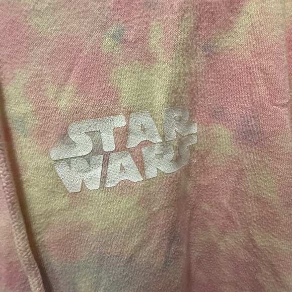 Star Wars Women's Semi Crop Pastel Tie-Dye Hoodie Size XL - Picture 5 of 8